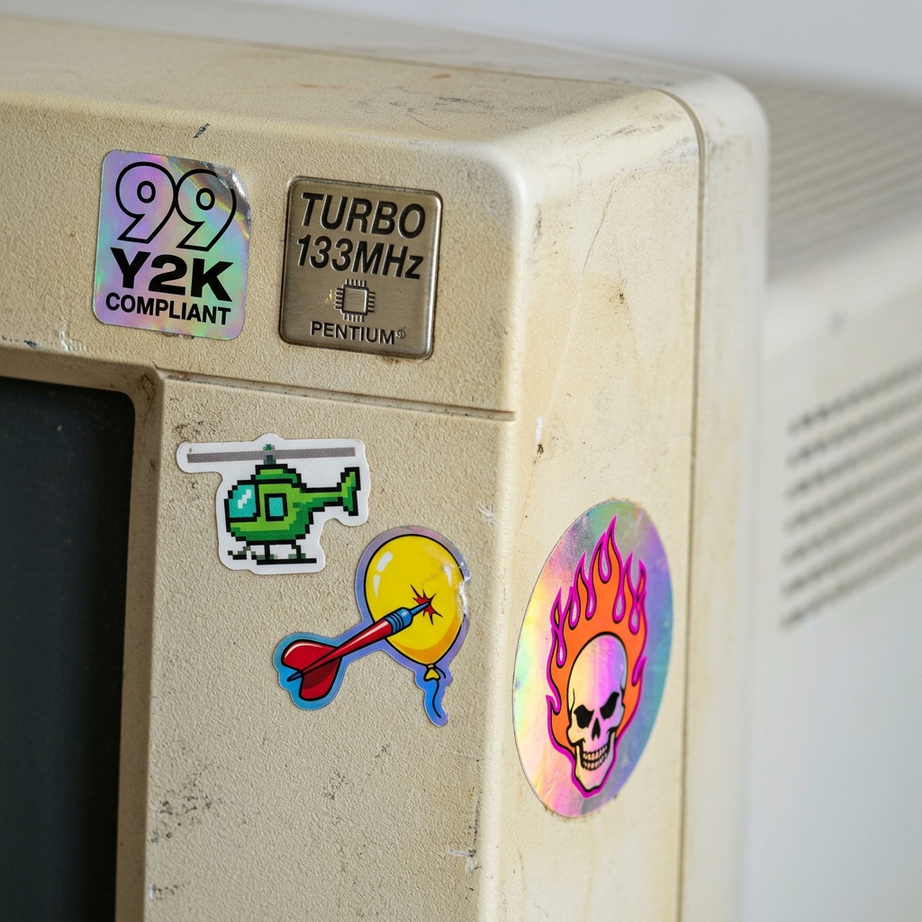 90s CRT Monitor Vinyl Stickers